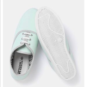 turquoise sneakers